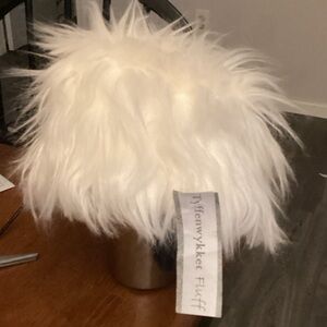 Baby Fluff Snow White Faux Fur Hat Polar Fleece Lined